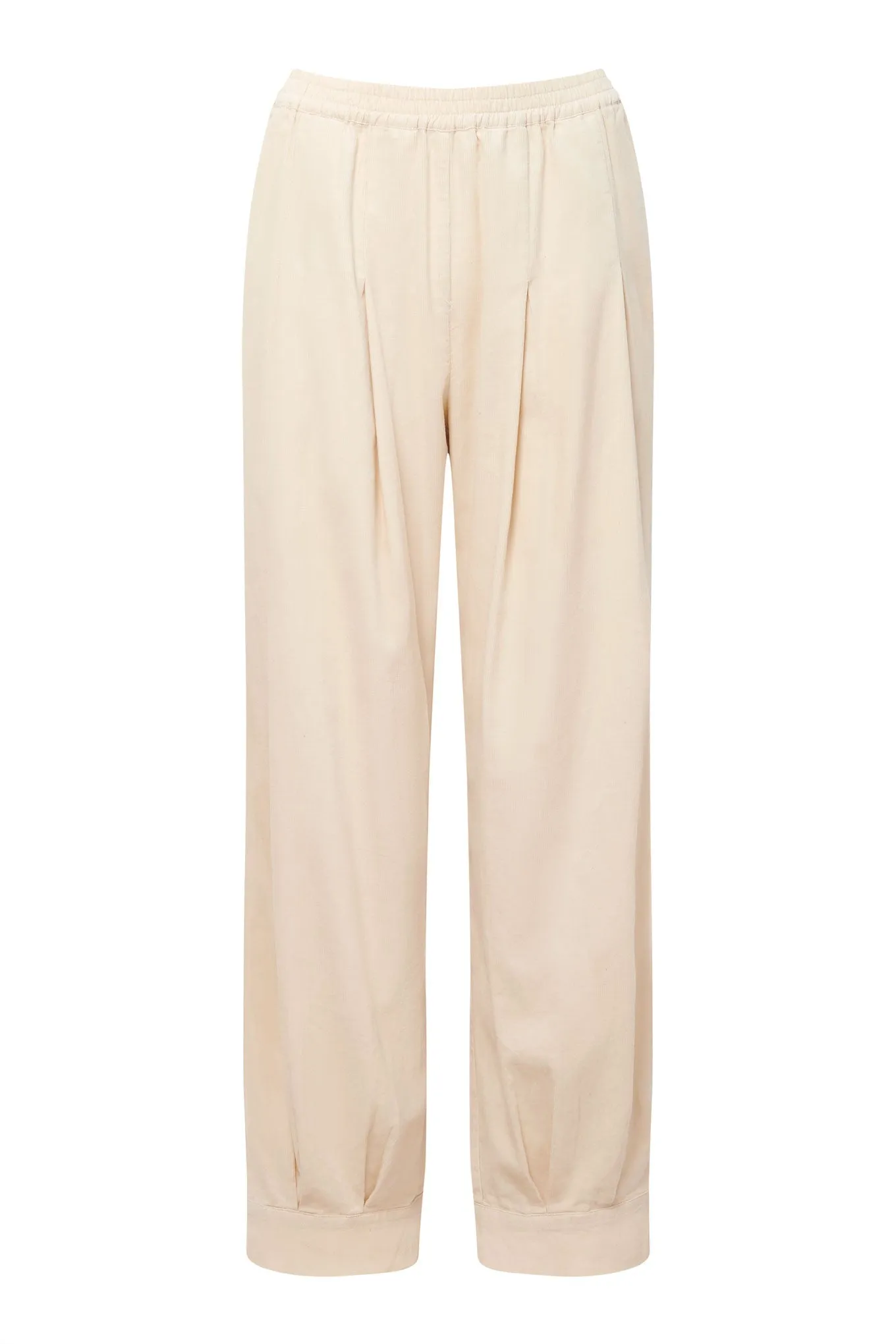 Mallory Organic Cotton Needlecord Trouser Winter White