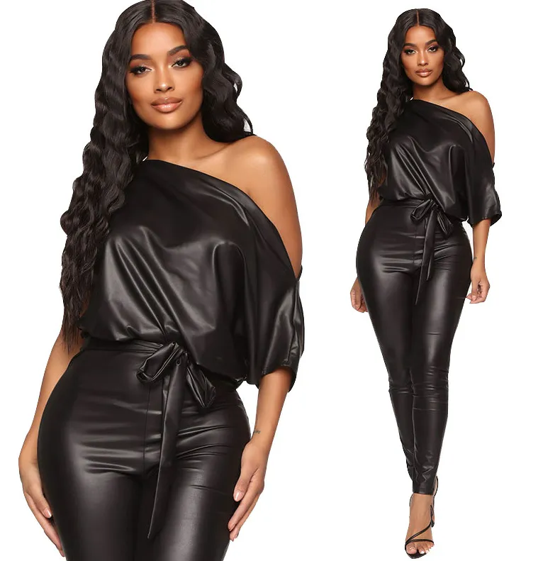 Maricar PU Leather Jumpsuit