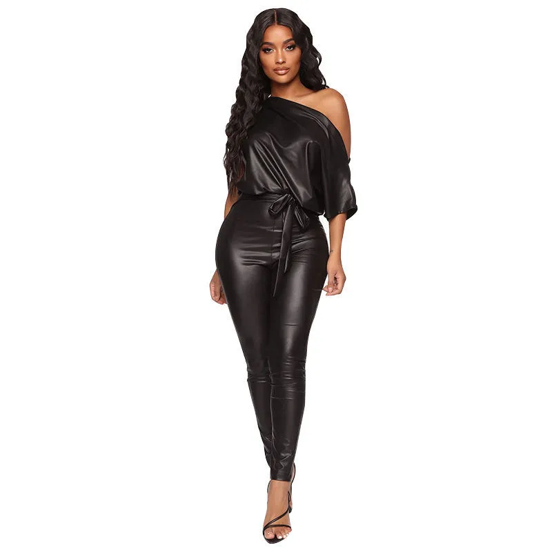 Maricar PU Leather Jumpsuit