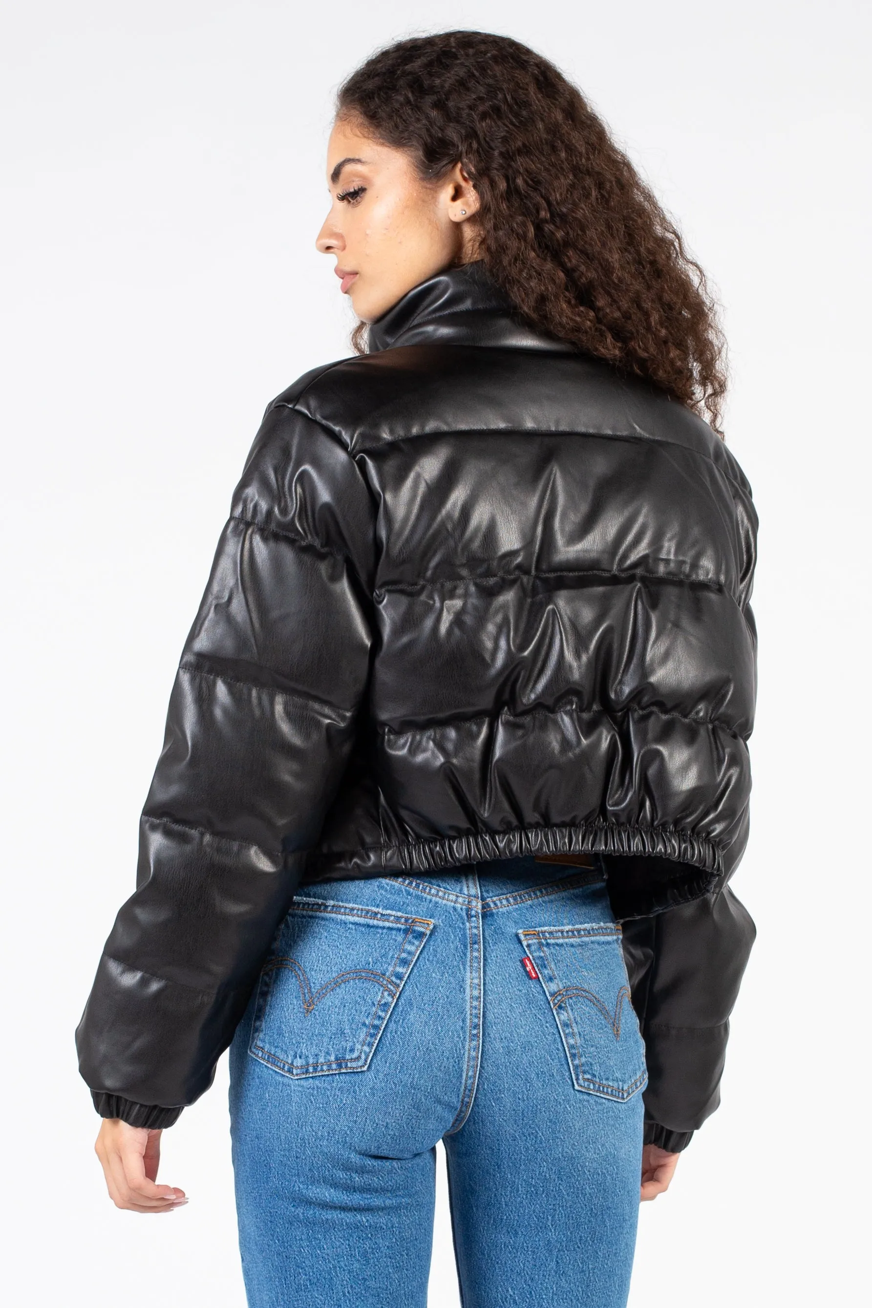 Meilani Vegan Leather Cropped Jacket