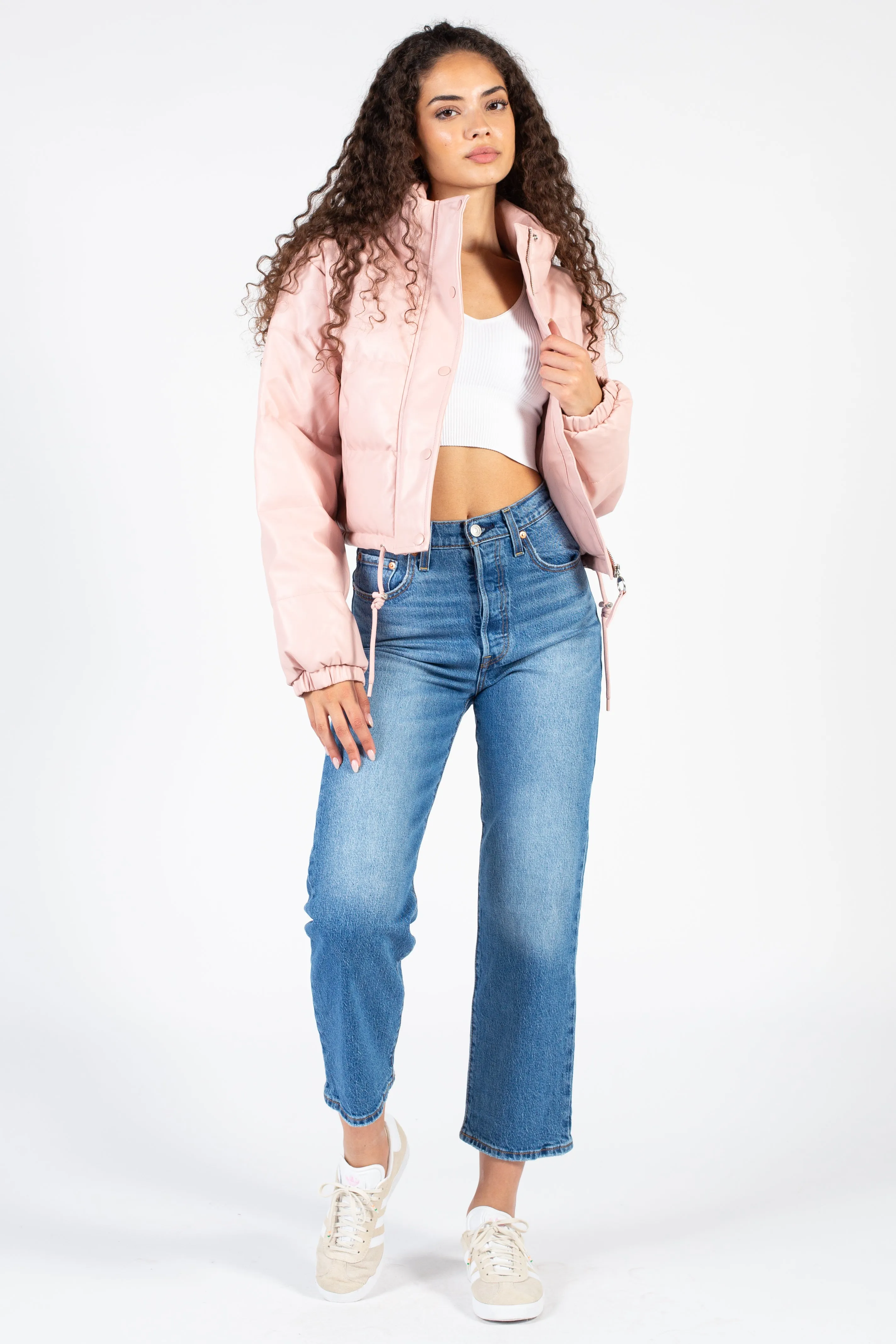 Meilani Vegan Leather Cropped Jacket