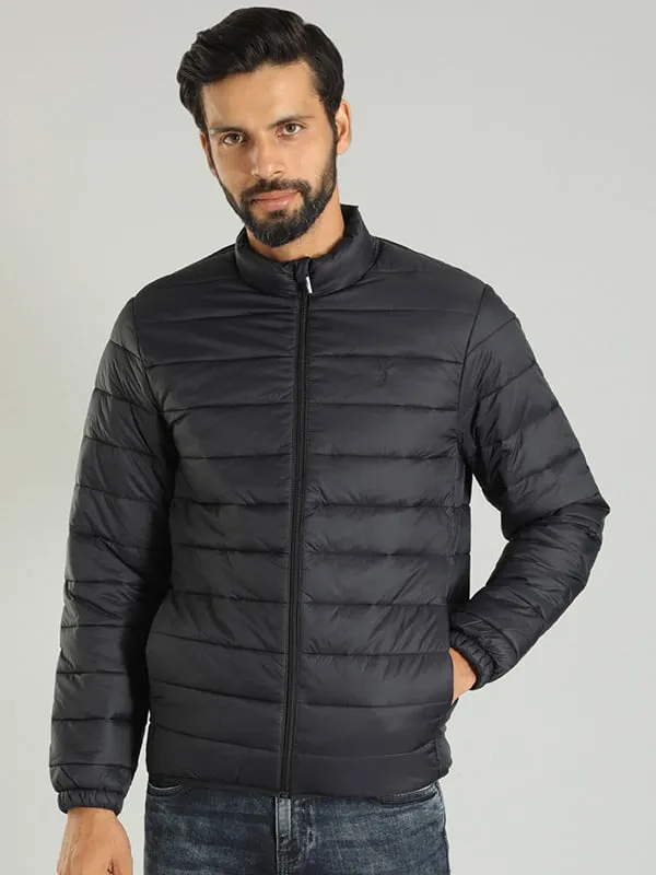 Men Solid Full Sleeve Puffer Jacket