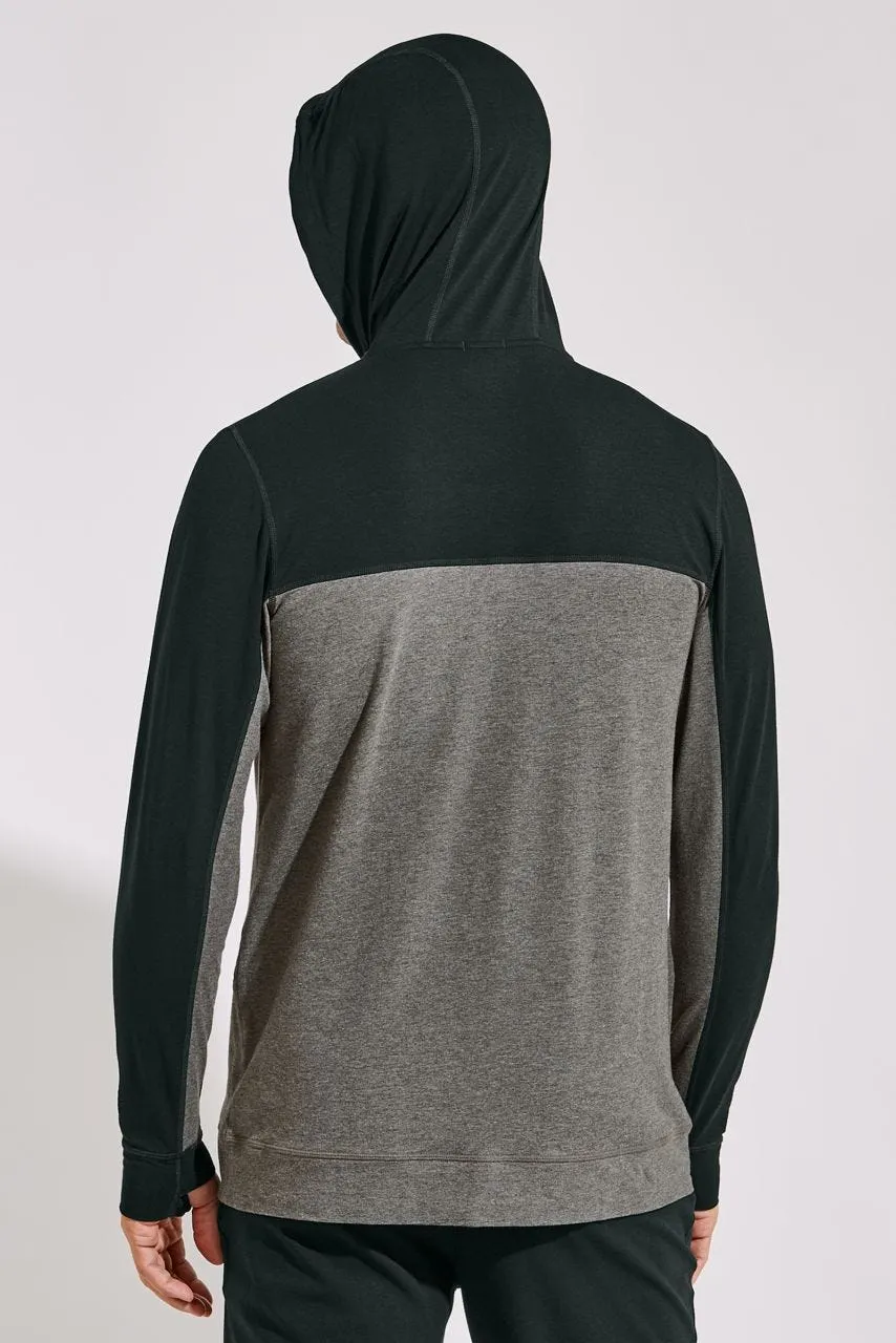 Men's LumaLeo Quarter-Zip Hoodie  |  Charcoal Colorblock