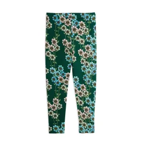 Mini Rodini - Daisies leggings - green