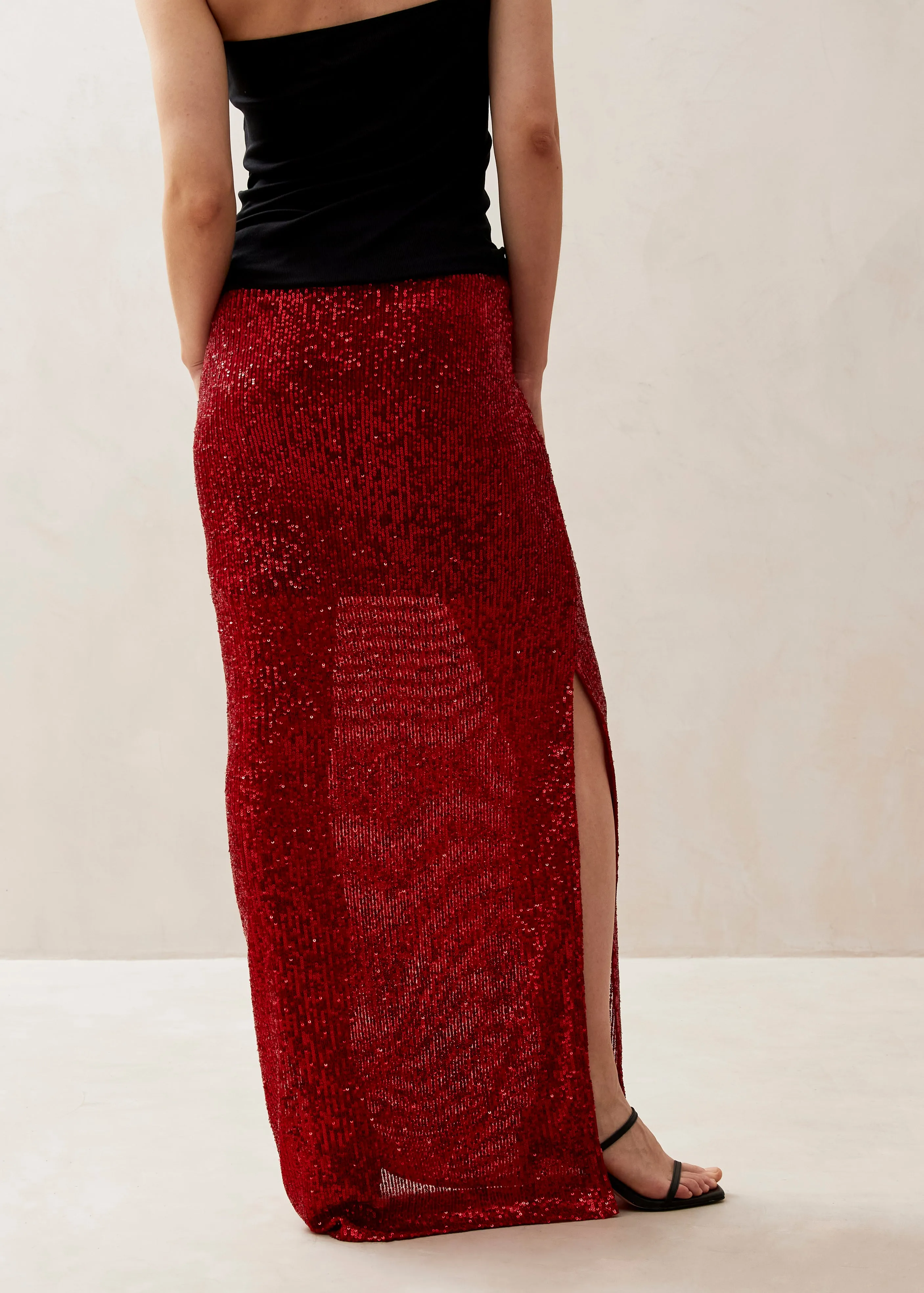 Misi Shimmer Red Skirt