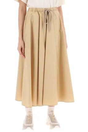 Moncler Midi Poplin Skirt In (Size - 42)