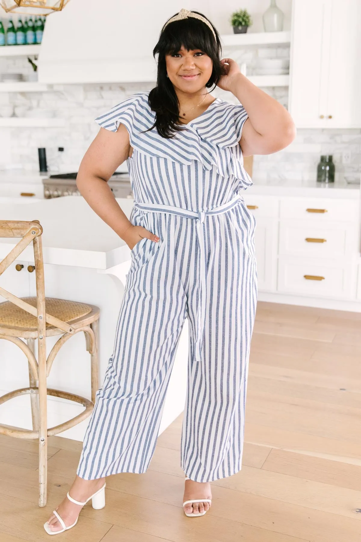 Nautical & Nice Striped Jumpsuit