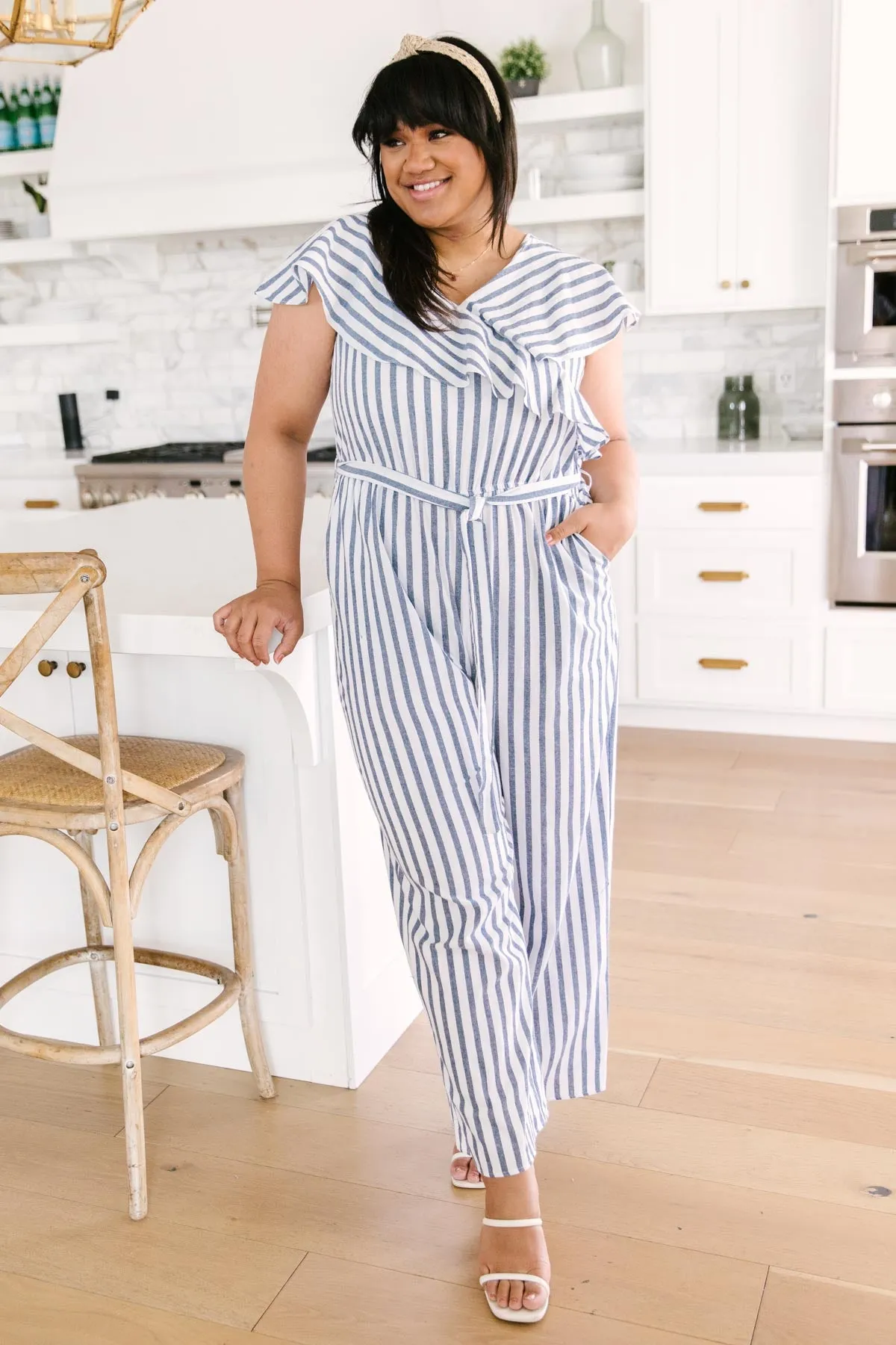 Nautical & Nice Striped Jumpsuit