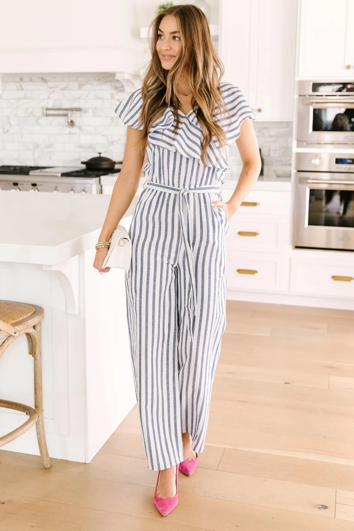 Nautical & Nice Striped Jumpsuit