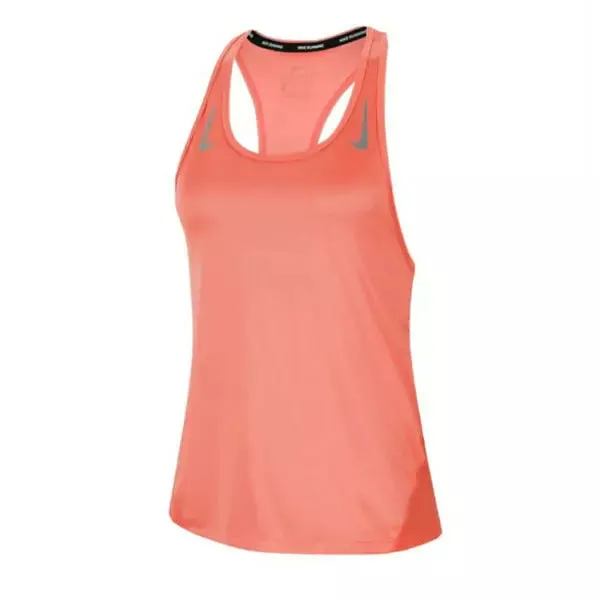 Nike Women's Dri-Fit Miler Tank Vest Top - Peach