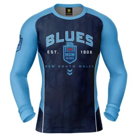 NRL LS Blocker Rash Vest - New South Wales Blues - NSW - LONG SLEEVE - Adult