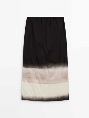 Ombré midi skirt