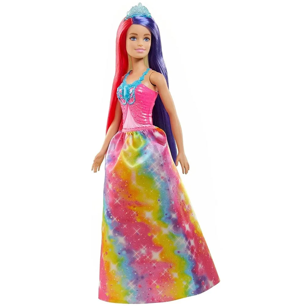 Original 7 in 1 Barbie Dreamtopia Princess Doll with Extra-Long Two-Tone Fantasy Hair & Styling Accessories