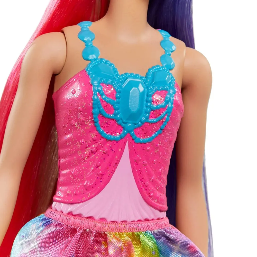 Original 7 in 1 Barbie Dreamtopia Princess Doll with Extra-Long Two-Tone Fantasy Hair & Styling Accessories