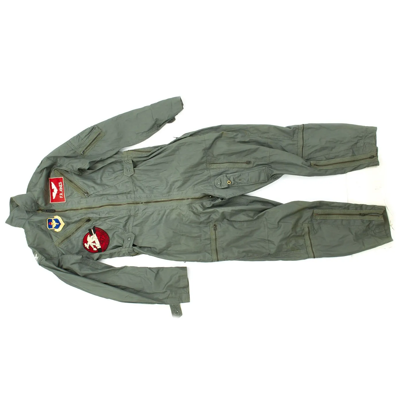 Original U.S. Cold War Colonel Flight Medic 417th Tactical Fighter Squadron MA1 Flying Jacket and Flight Suit