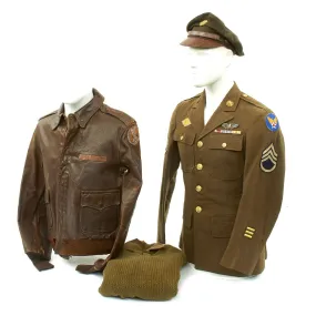 Original U.S. WWII 20th Air Force Named Aerial Gunner Grouping with A-2 Jacket