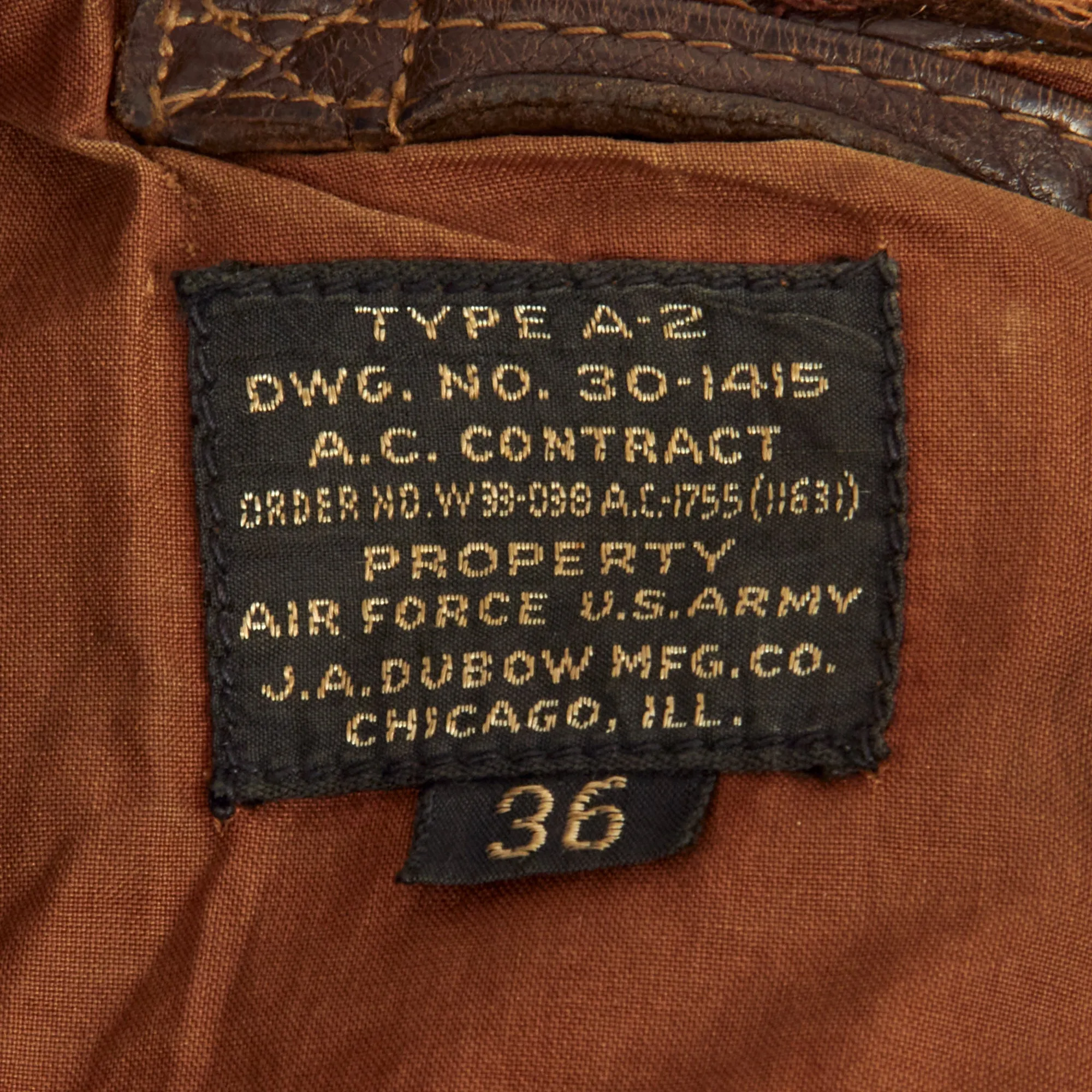 Original U.S. WWII 2nd Air Force Painted A-2 Leather Flight Jacket - 358th Bombardment Squadron, 303rd Bombardment Group