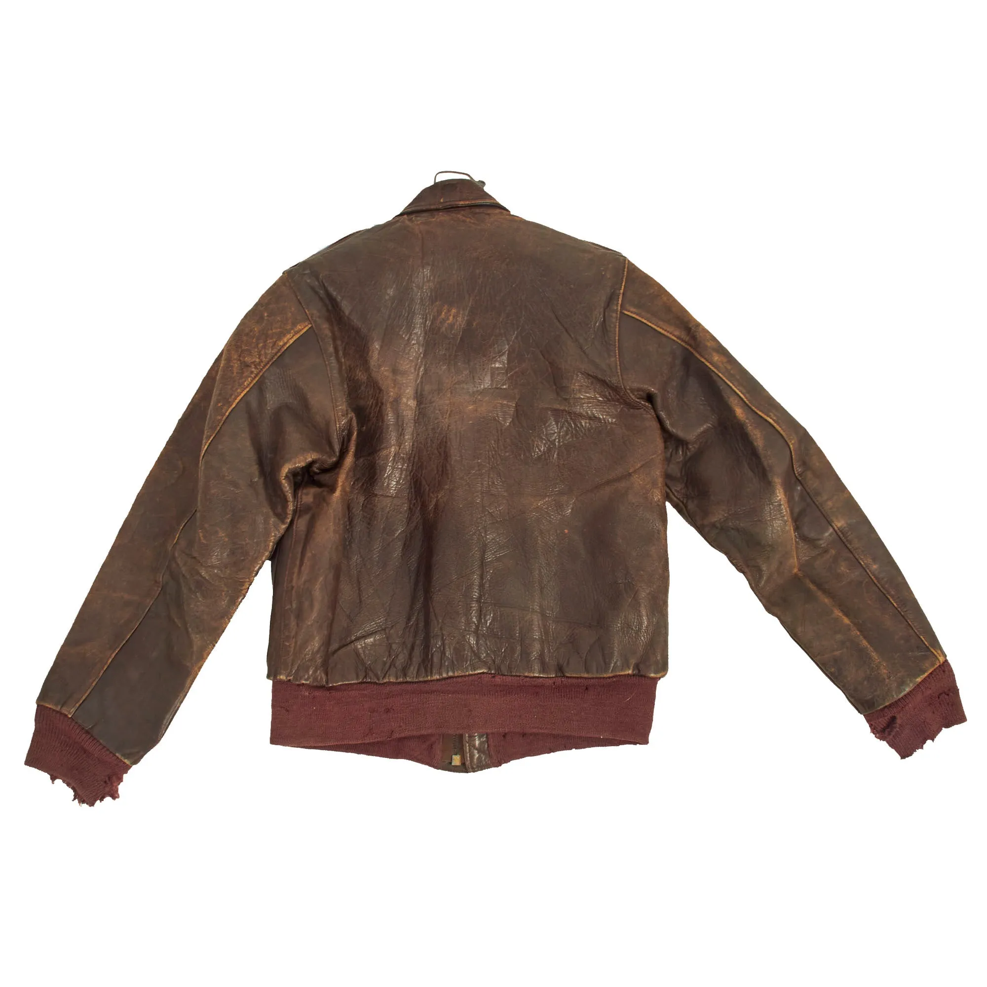 Original U.S. WWII 2nd Air Force Painted A-2 Leather Flight Jacket - 358th Bombardment Squadron, 303rd Bombardment Group