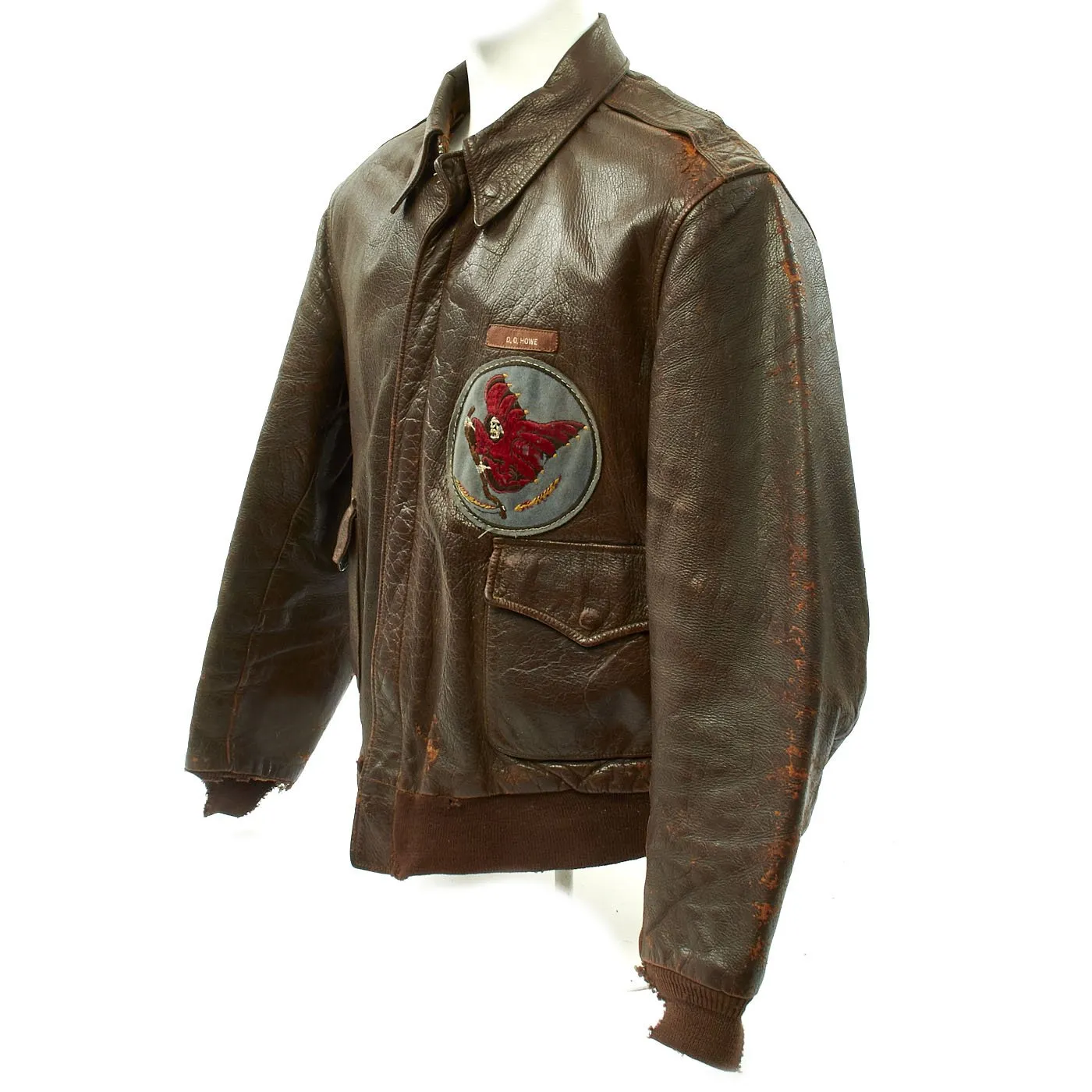 Original U.S. WWII 423rd Bomb Squadron Named A-2 Flight Jacket - Distinguished Flying Cross