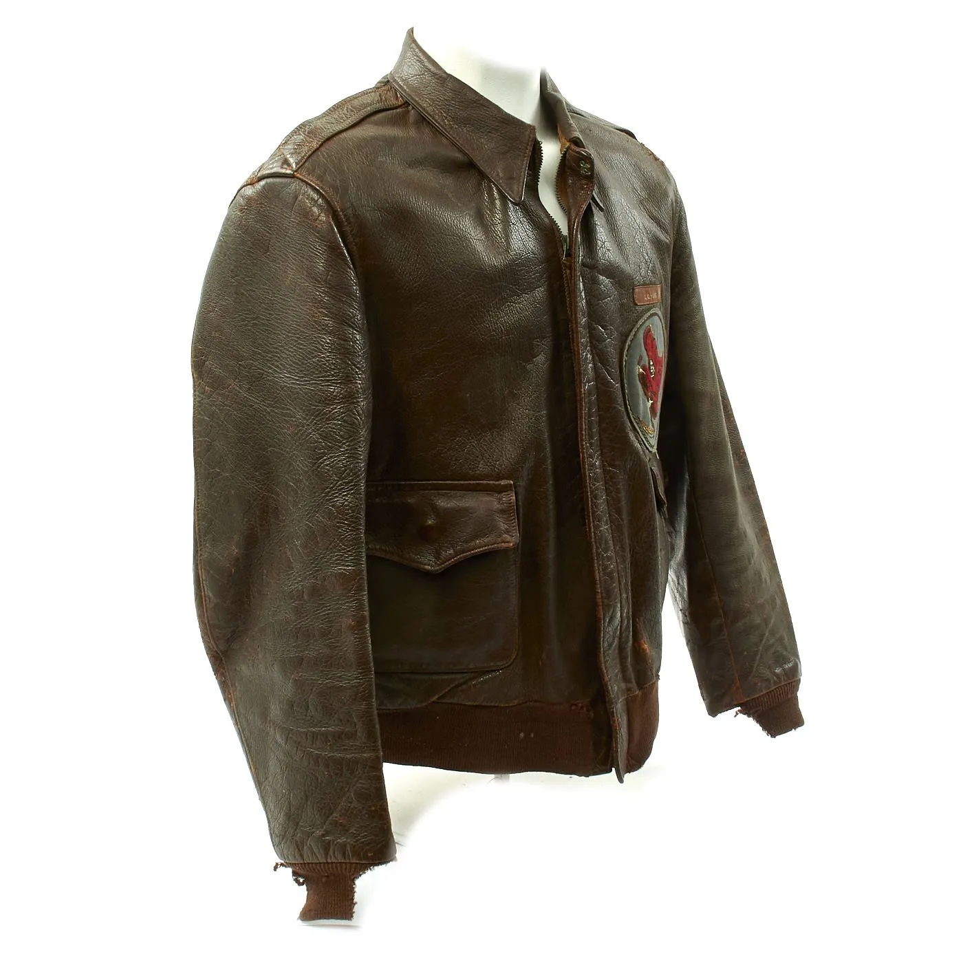 Original U.S. WWII 423rd Bomb Squadron Named A-2 Flight Jacket - Distinguished Flying Cross