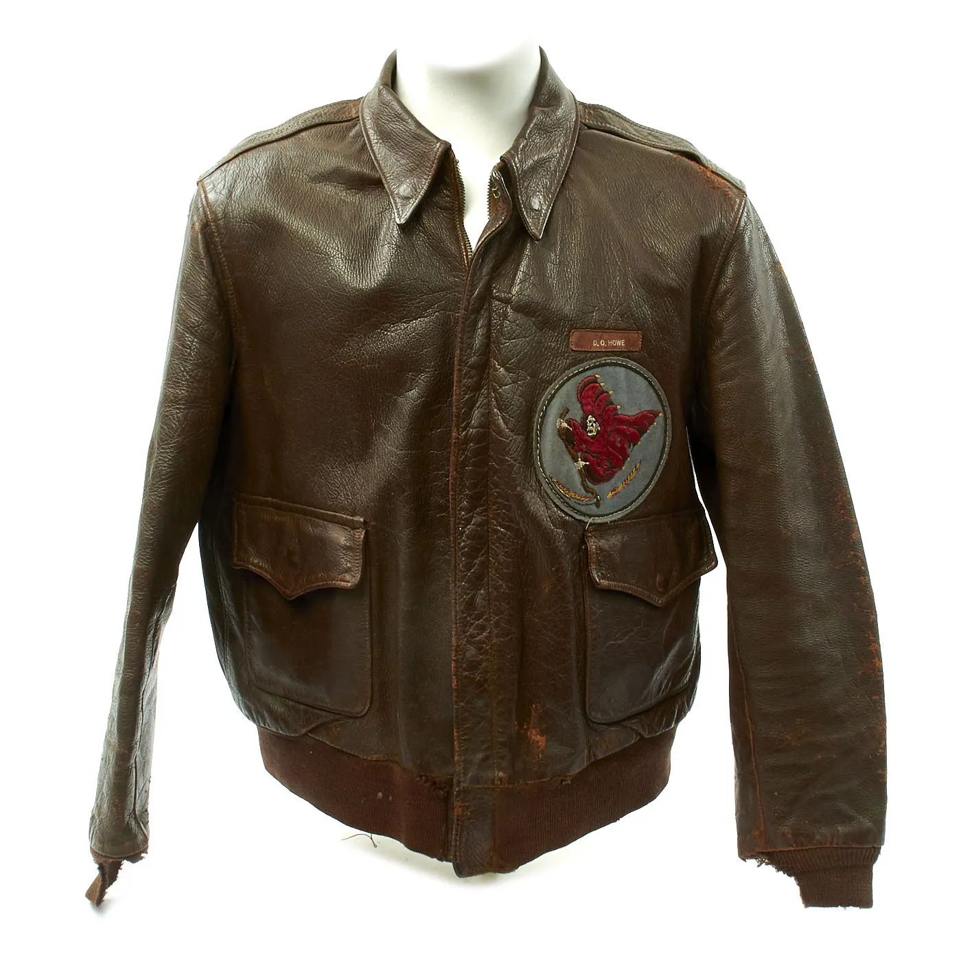 Original U.S. WWII 423rd Bomb Squadron Named A-2 Flight Jacket - Distinguished Flying Cross