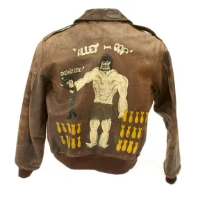 Original U.S. WWII ALLEY OOP 327th Bomb Squadron Named A-2 Flight Jacket