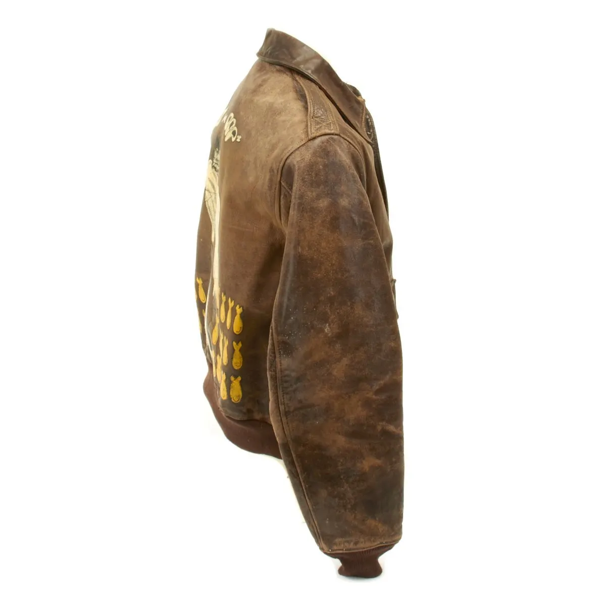 Original U.S. WWII ALLEY OOP 327th Bomb Squadron Named A-2 Flight Jacket