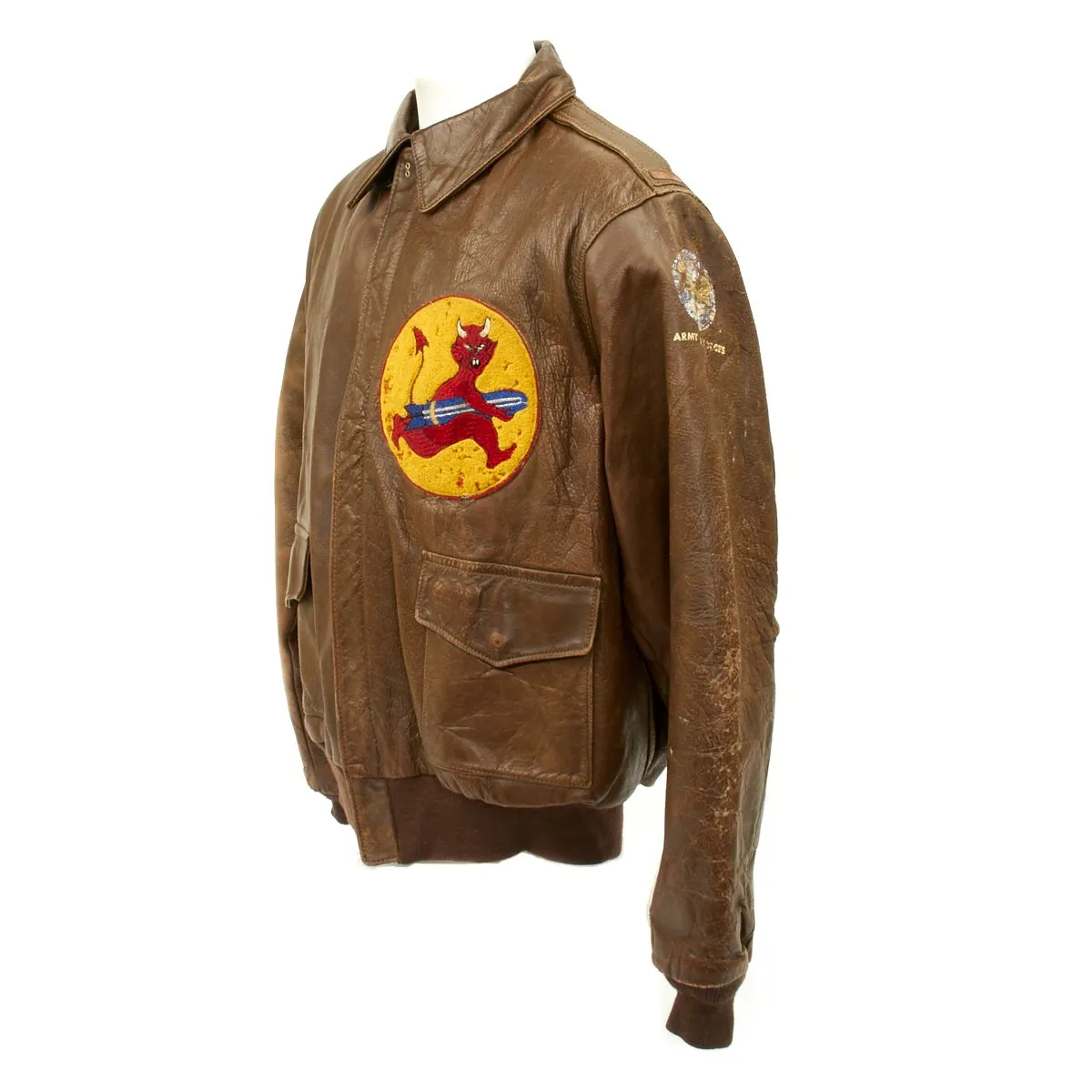 Original U.S. WWII B-17 Flying Fortress 535th Bomb Squadron A-2 Flight Jacket