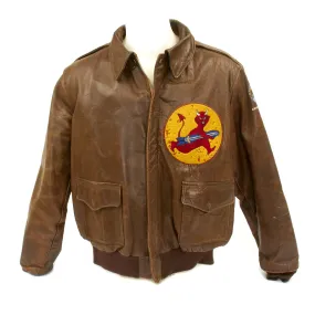 Original U.S. WWII B-17 Flying Fortress 535th Bomb Squadron A-2 Flight Jacket