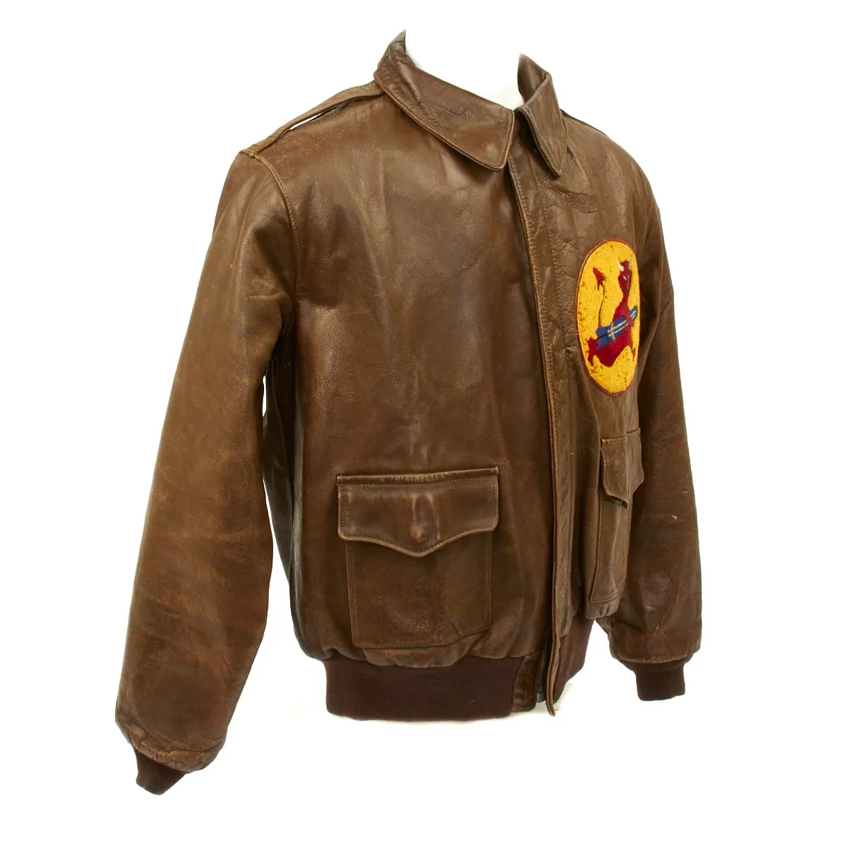 Original U.S. WWII B-17 Flying Fortress 535th Bomb Squadron A-2 Flight Jacket