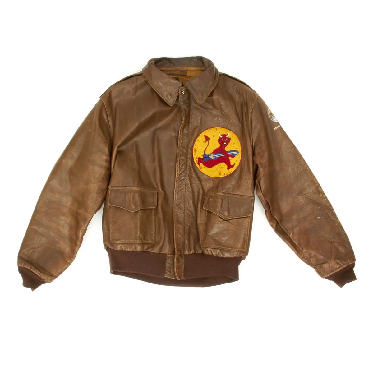 Original U.S. WWII B-17 Flying Fortress 535th Bomb Squadron A-2 Flight Jacket