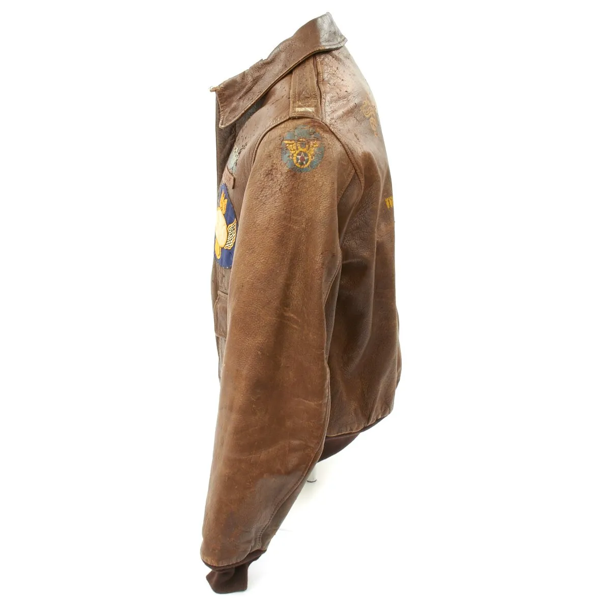 Original U.S. WWII B-17 Sky Ball 511th Bomb Squadron Ball Boys B-17 Named Pilot A-2 Flight Jacket