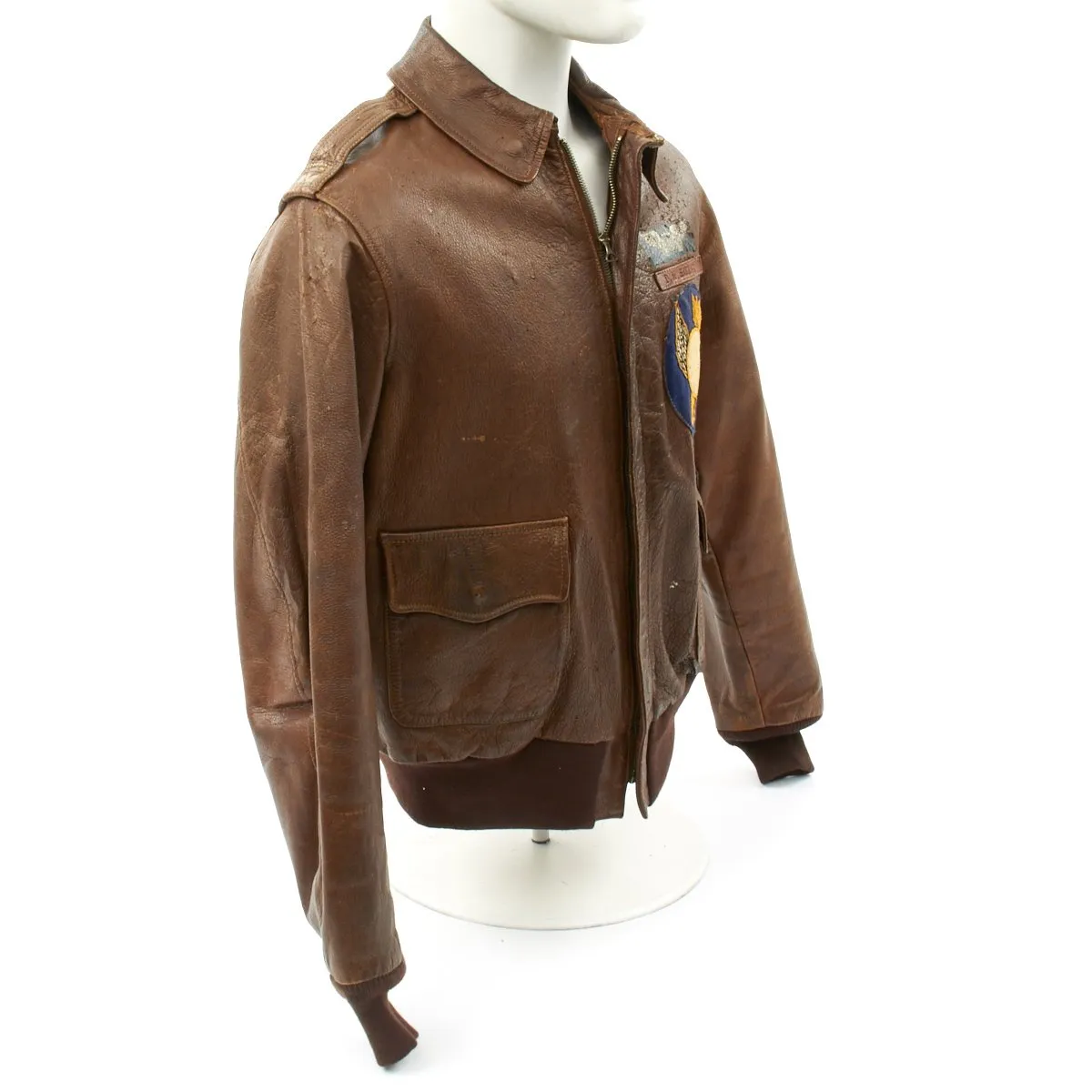 Original U.S. WWII B-17 Sky Ball 511th Bomb Squadron Ball Boys B-17 Named Pilot A-2 Flight Jacket