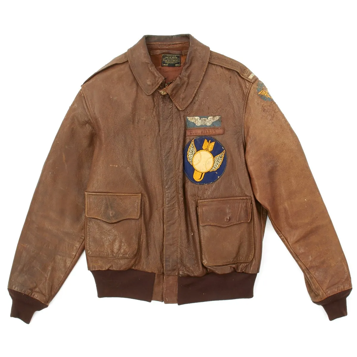 Original U.S. WWII B-17 Sky Ball 511th Bomb Squadron Ball Boys B-17 Named Pilot A-2 Flight Jacket