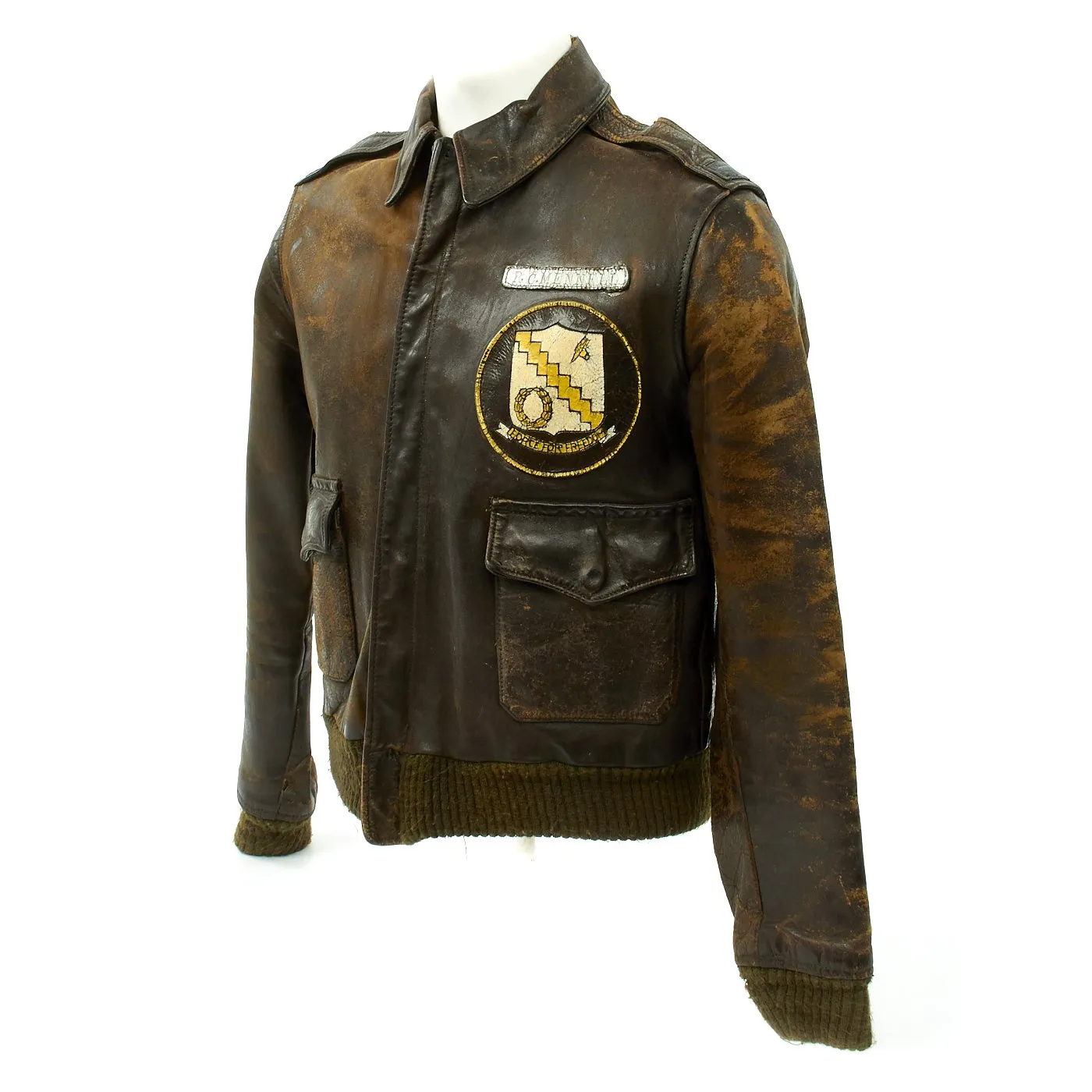 Original U.S. WWII B-24 Liberator 98th Bombardment Group Named Pilot A-2 Flight Jacket - Lt. Col Robert C. Mennell