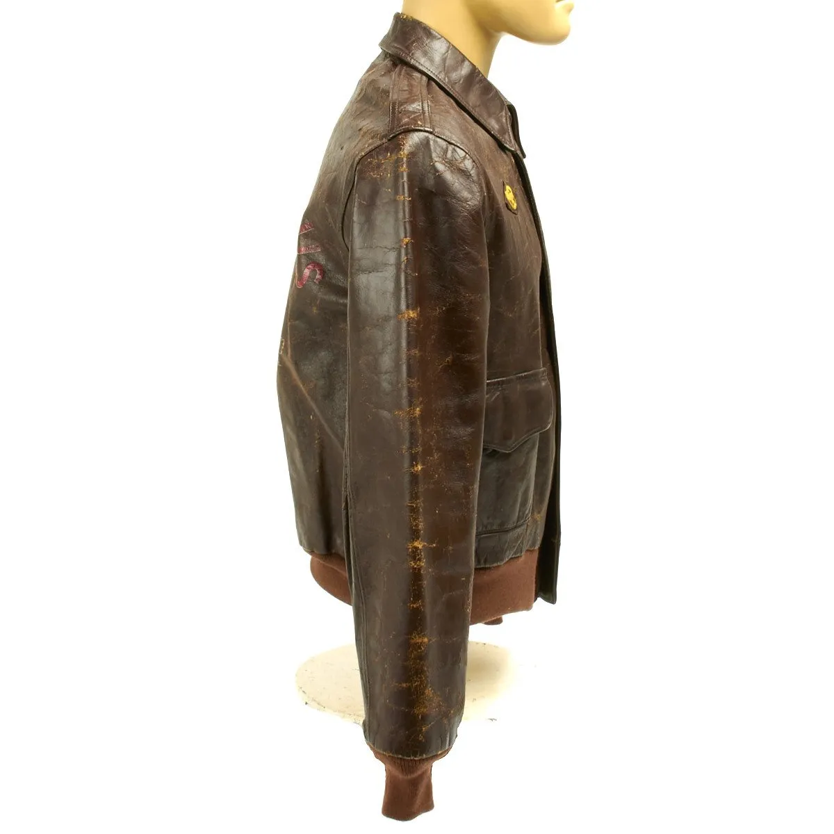 Original U.S. WWII B-24 Liberator FLYING CIRCUS 531 Bomb Squadron Named A-2 Flight Jacket