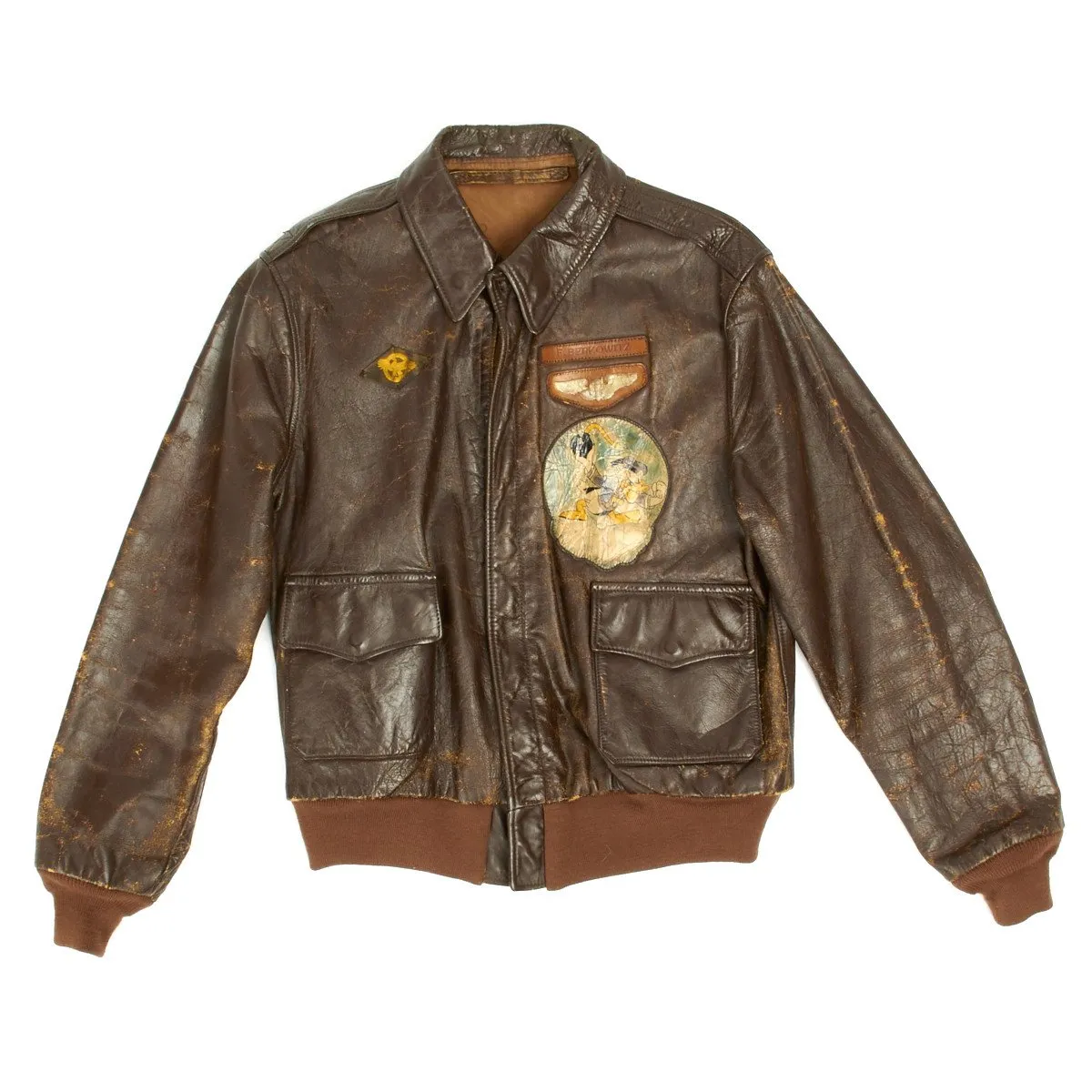 Original U.S. WWII B-24 Liberator FLYING CIRCUS 531 Bomb Squadron Named A-2 Flight Jacket