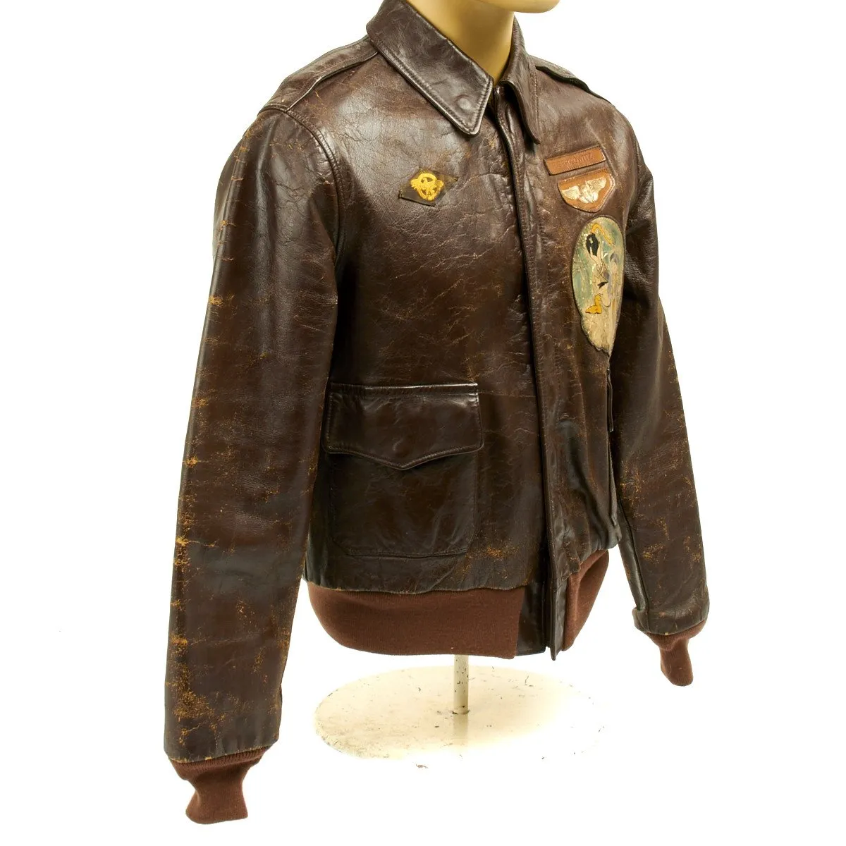 Original U.S. WWII B-24 Liberator FLYING CIRCUS 531 Bomb Squadron Named A-2 Flight Jacket