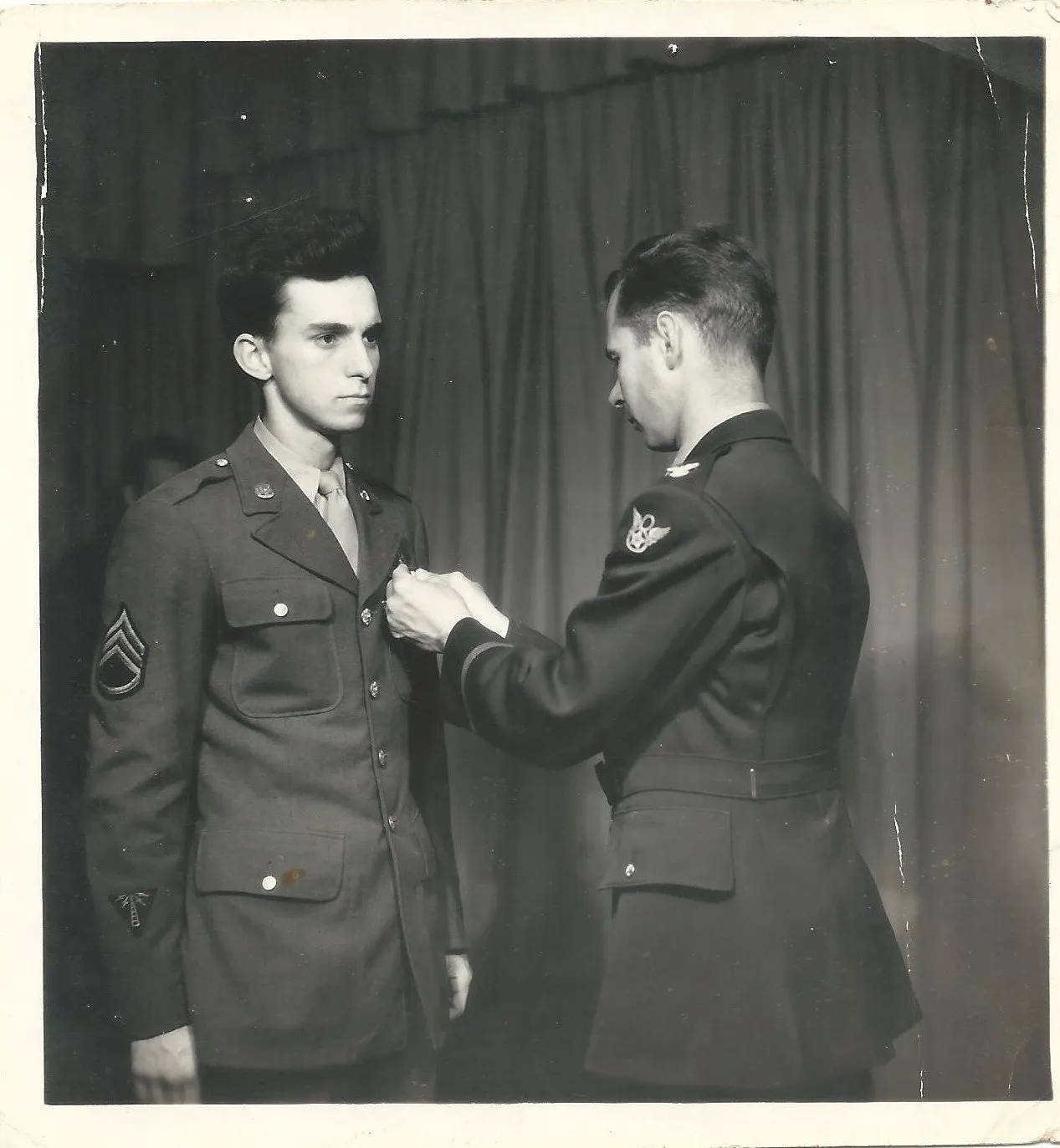 Original U.S. WWII B-24 Liberator Three Kisses for Luck Named A-2 Flight Jacket - Flying Eight Balls 44th Bomb Group