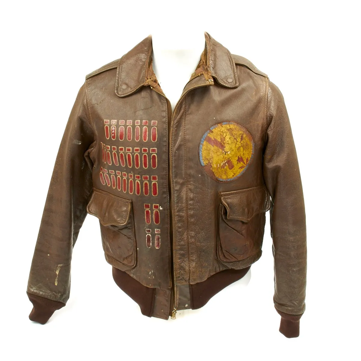 Original U.S. WWII D-Day GI JIVE Named A-2 Flight Jacket