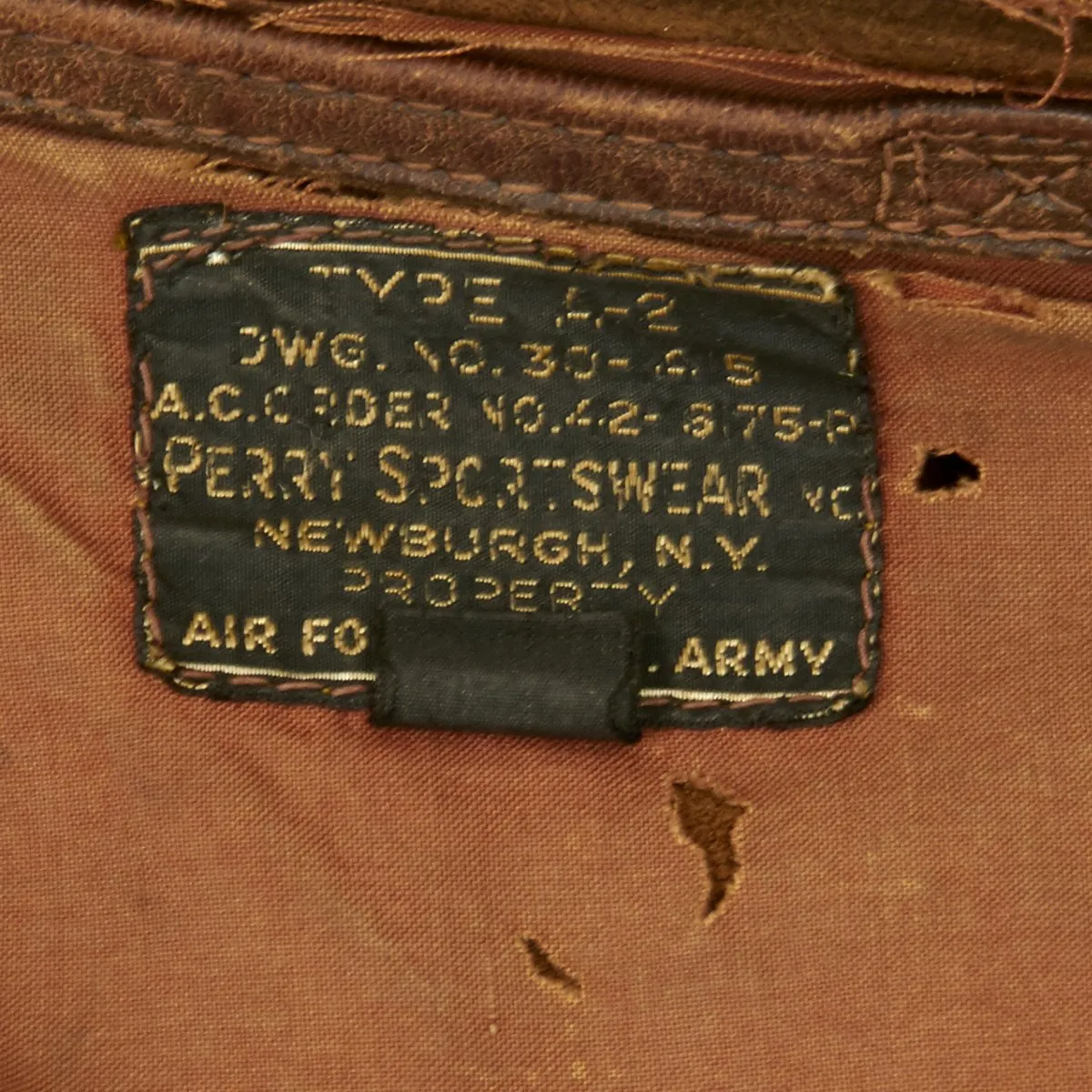 Original U.S. WWII D-Day GI JIVE Named A-2 Flight Jacket