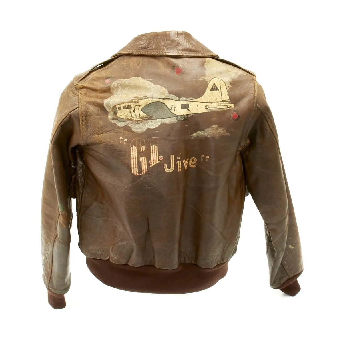 Original U.S. WWII D-Day GI JIVE Named A-2 Flight Jacket