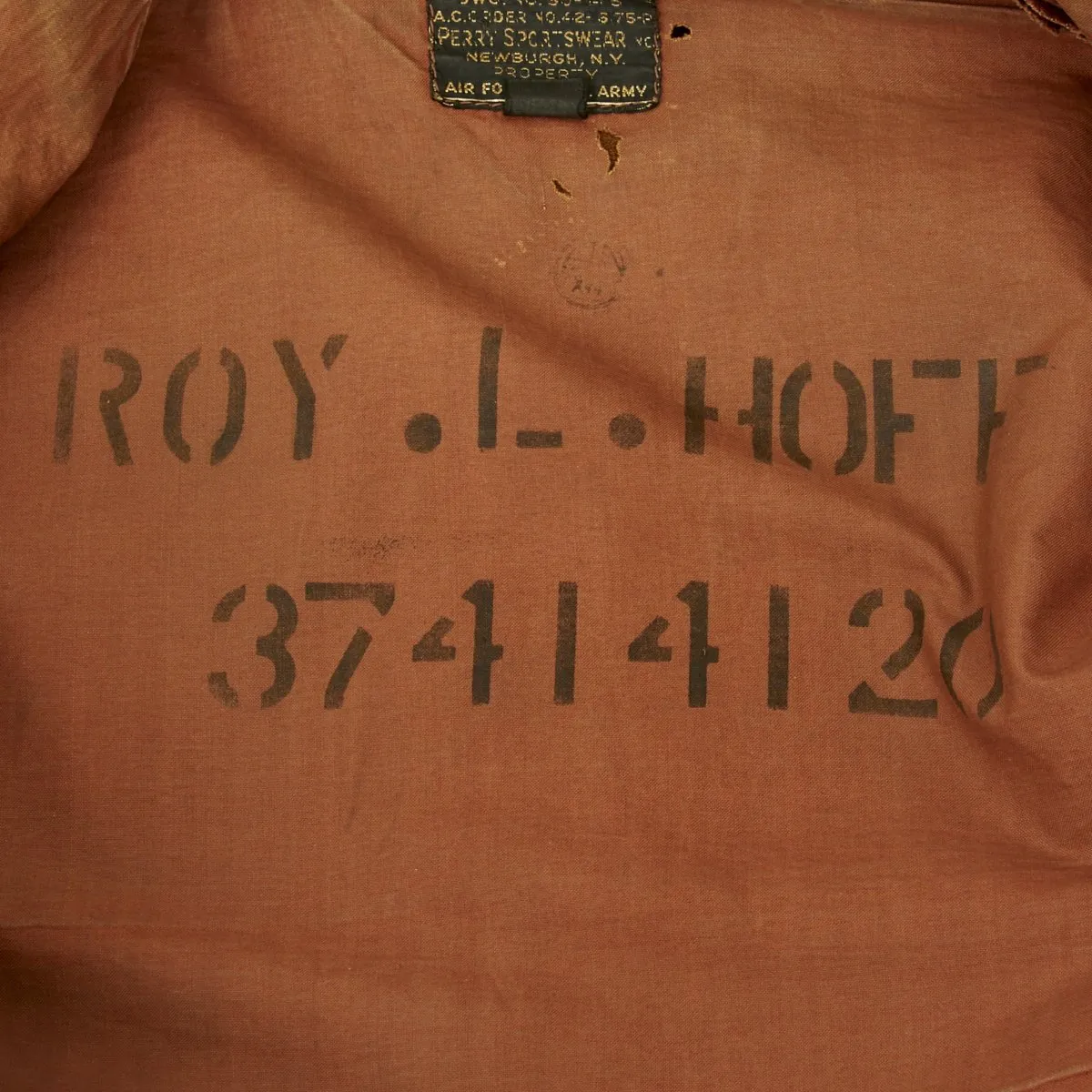 Original U.S. WWII D-Day GI JIVE Named A-2 Flight Jacket