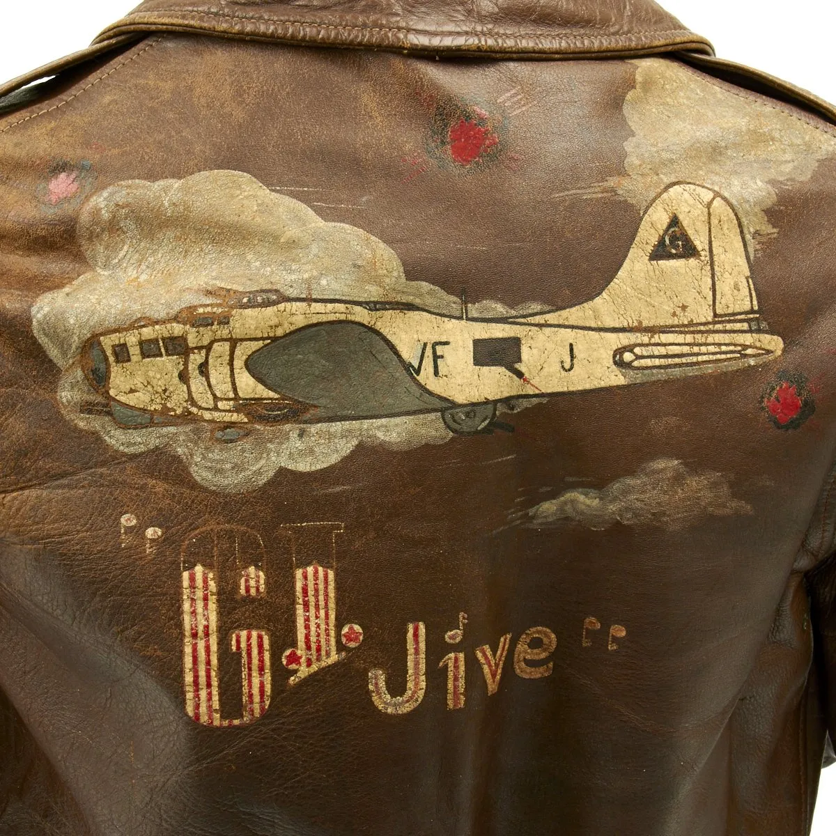 Original U.S. WWII D-Day GI JIVE Named A-2 Flight Jacket