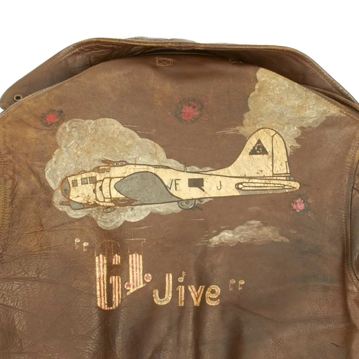 Original U.S. WWII D-Day GI JIVE Named A-2 Flight Jacket