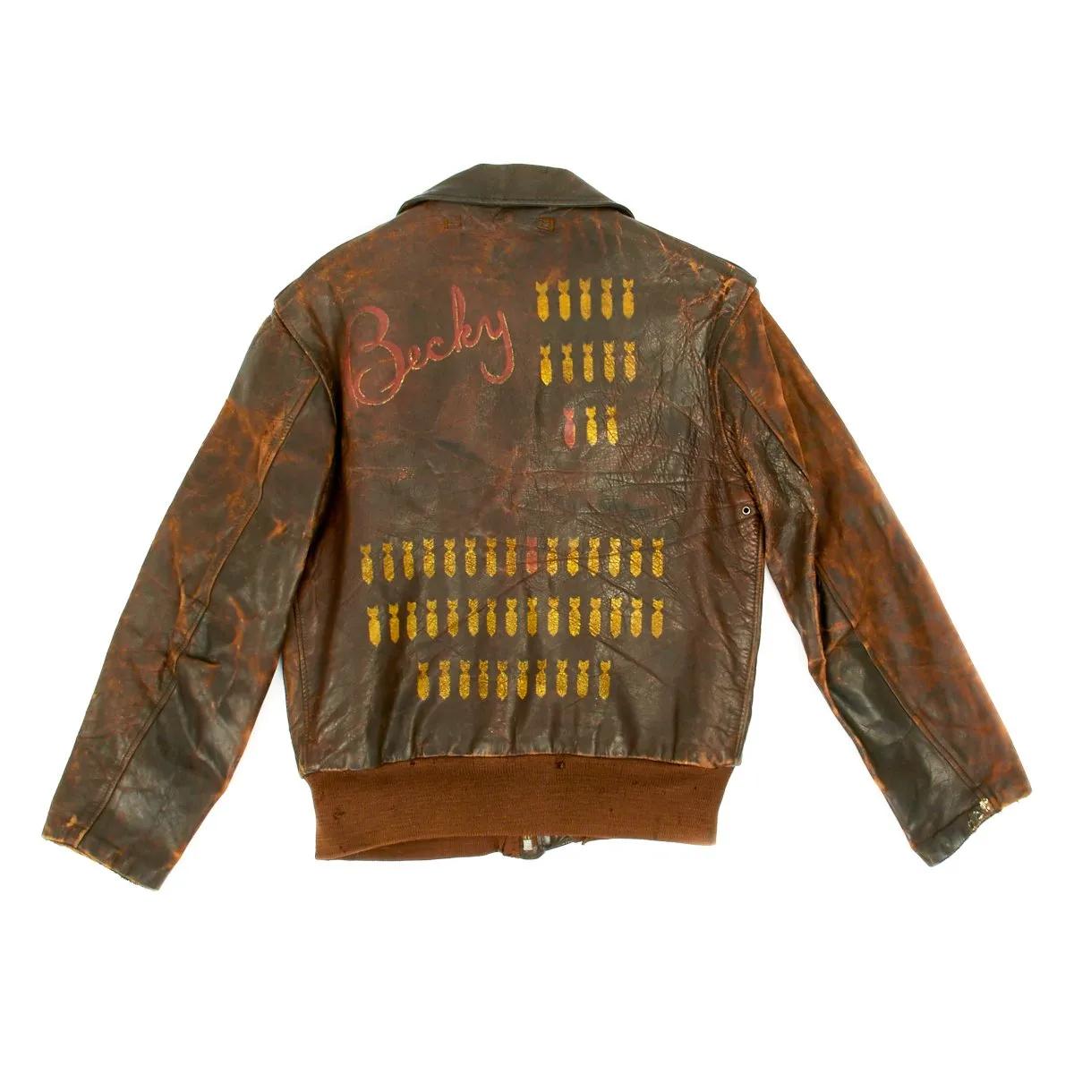 Original U.S. WWII D-Day Mission A-20 Havoc 641st Bomb Squadron Becky Named A-2 Flight Jacket