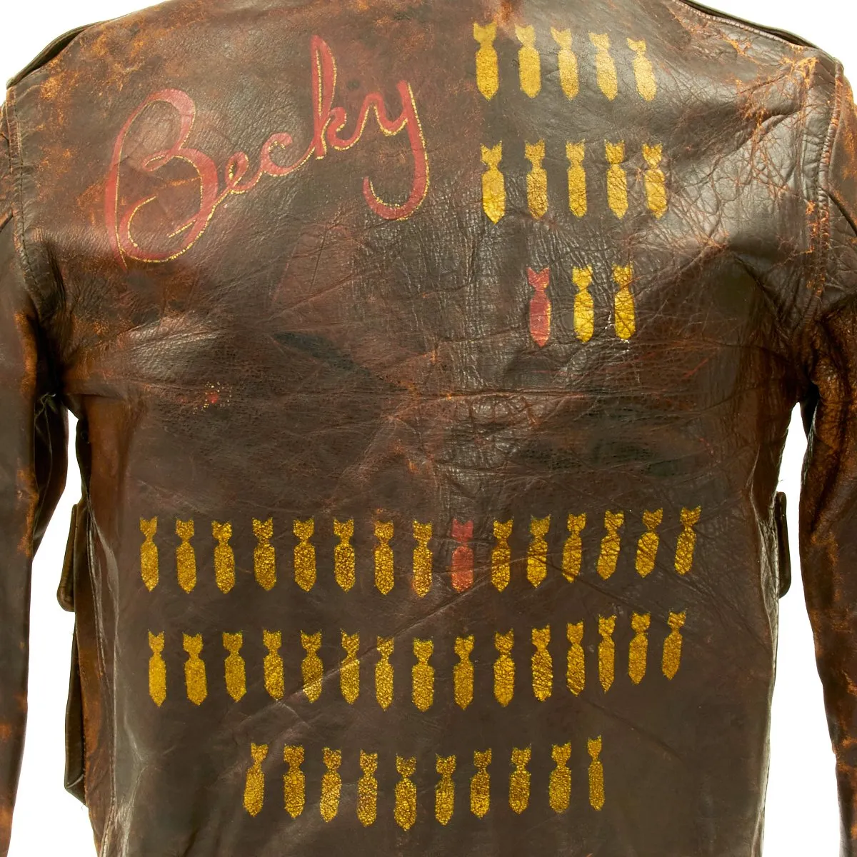 Original U.S. WWII D-Day Mission A-20 Havoc 641st Bomb Squadron Becky Named A-2 Flight Jacket