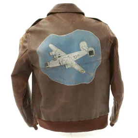 Original U.S. WWII Named B-24 Pilot 42nd Bomb Squadron A-2 Flight Jacket