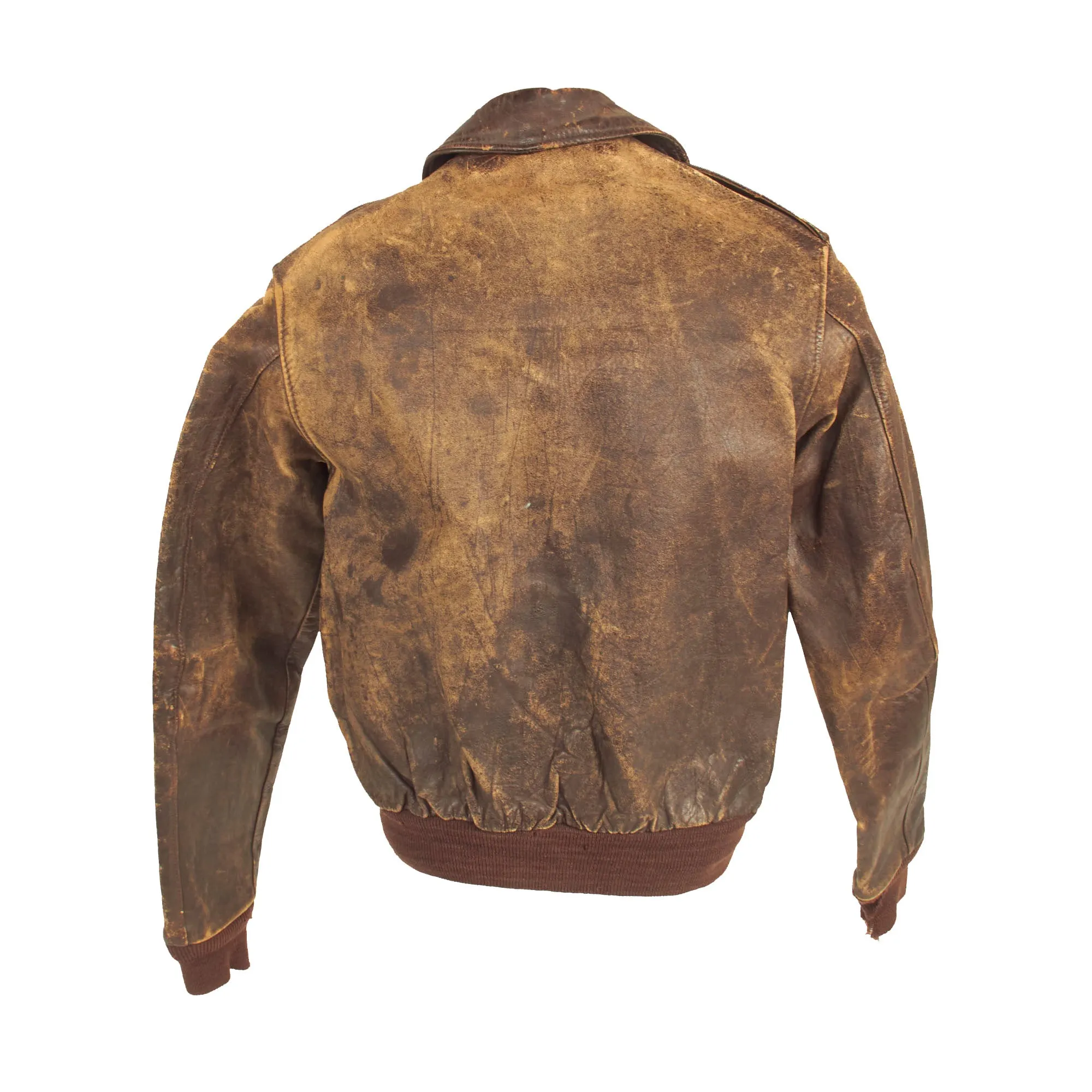 Original U.S. WWII Named Painted A-2 Leather Flight Jacket For Gunner Carlton Huntington, 345th Bombardment Group “Air Apaches”, 501st Bombardment Squadron “Black Panthers”