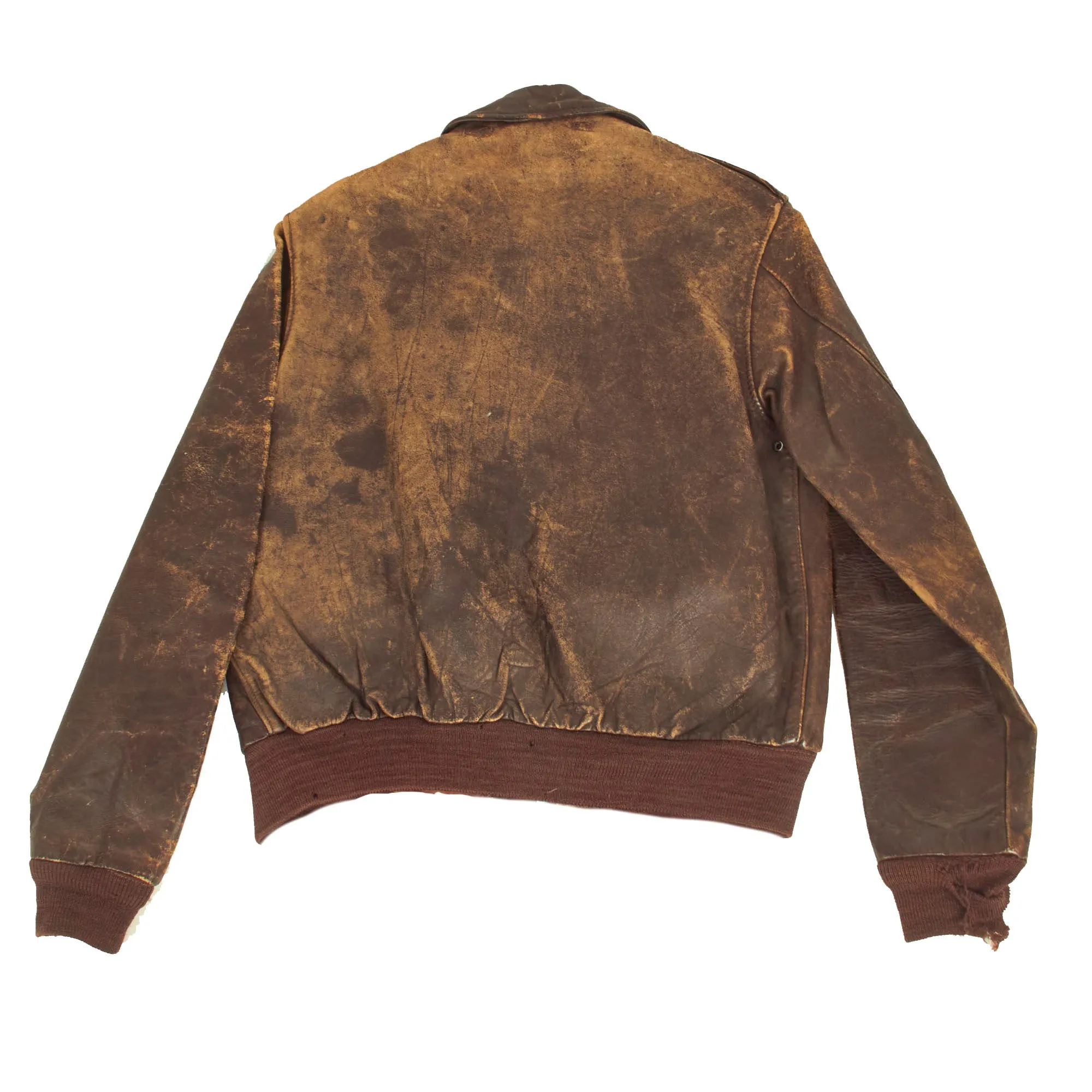 Original U.S. WWII Named Painted A-2 Leather Flight Jacket For Gunner Carlton Huntington, 345th Bombardment Group “Air Apaches”, 501st Bombardment Squadron “Black Panthers”